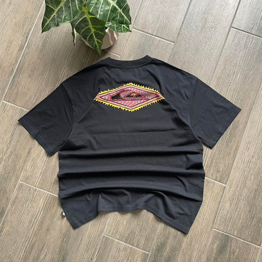 Quiksilver black big logo surf cotton t-shirt M