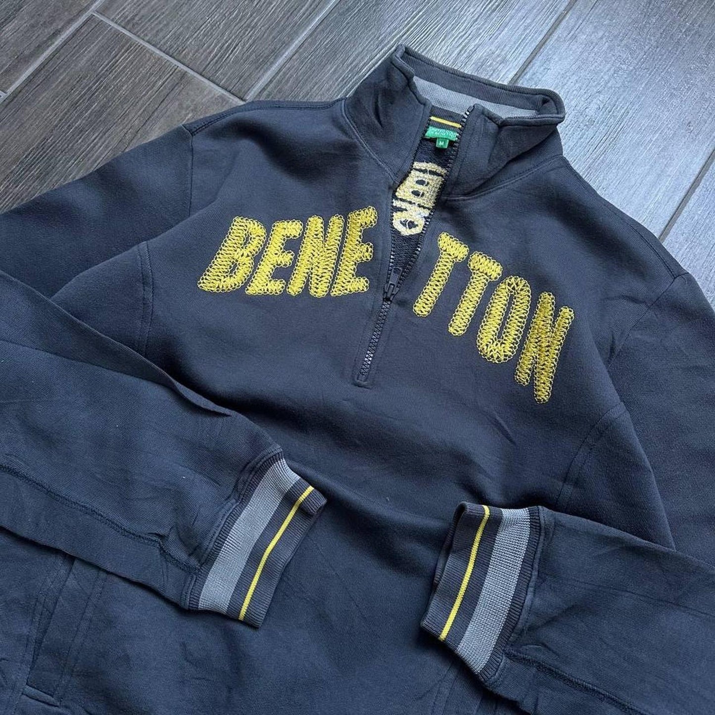 Benetton zip y2k vintage jumper