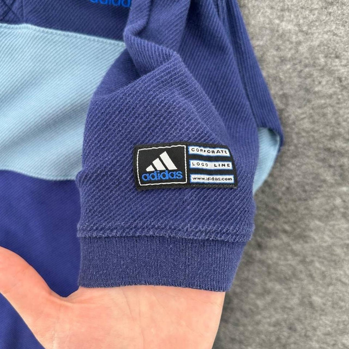 Adidas blue and light blue