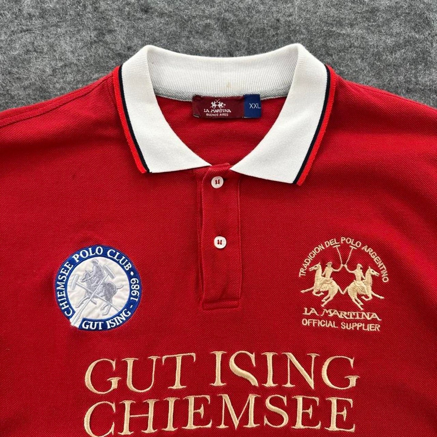 La martina red polo shirt