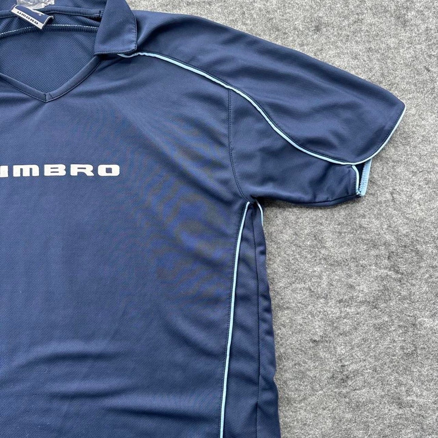 Navy blue umbro polo shirt