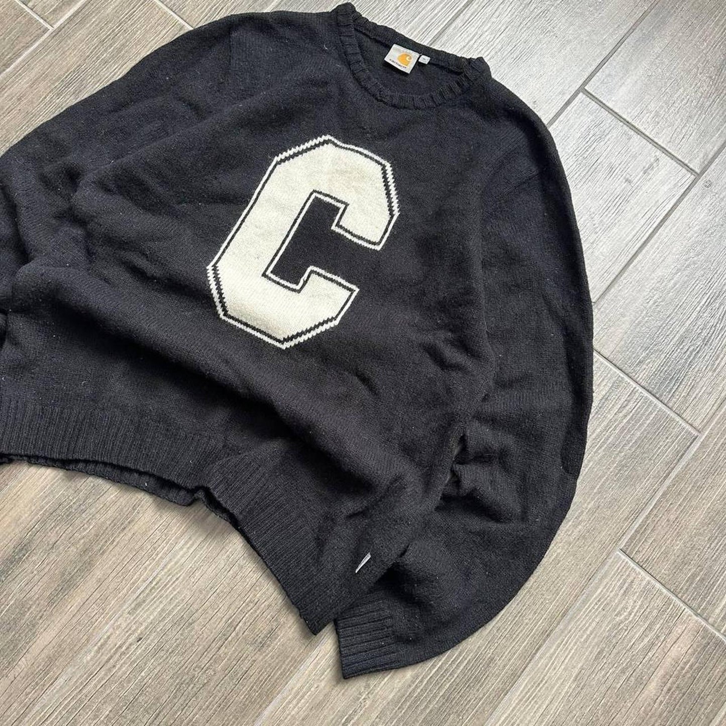 Carhartt y2k black wool vintage sweater