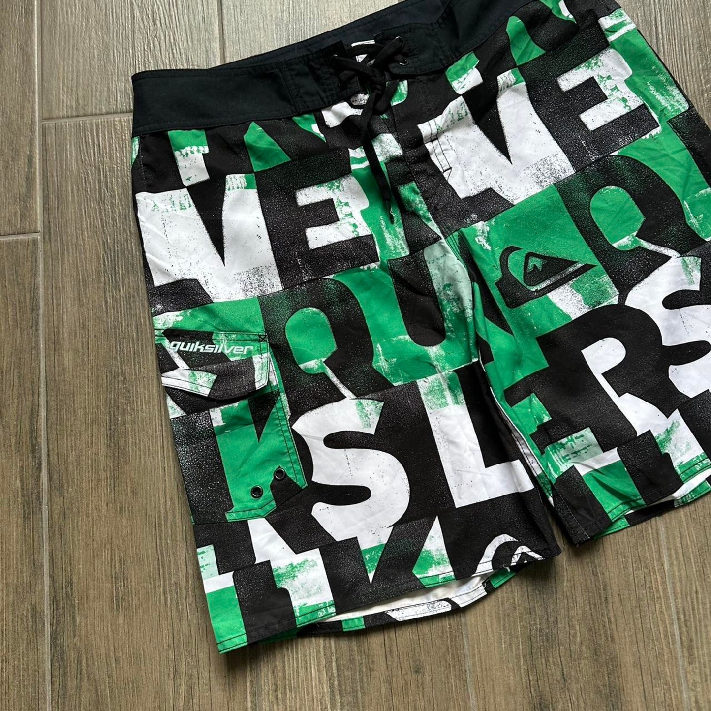 Quiksilver green board shorts