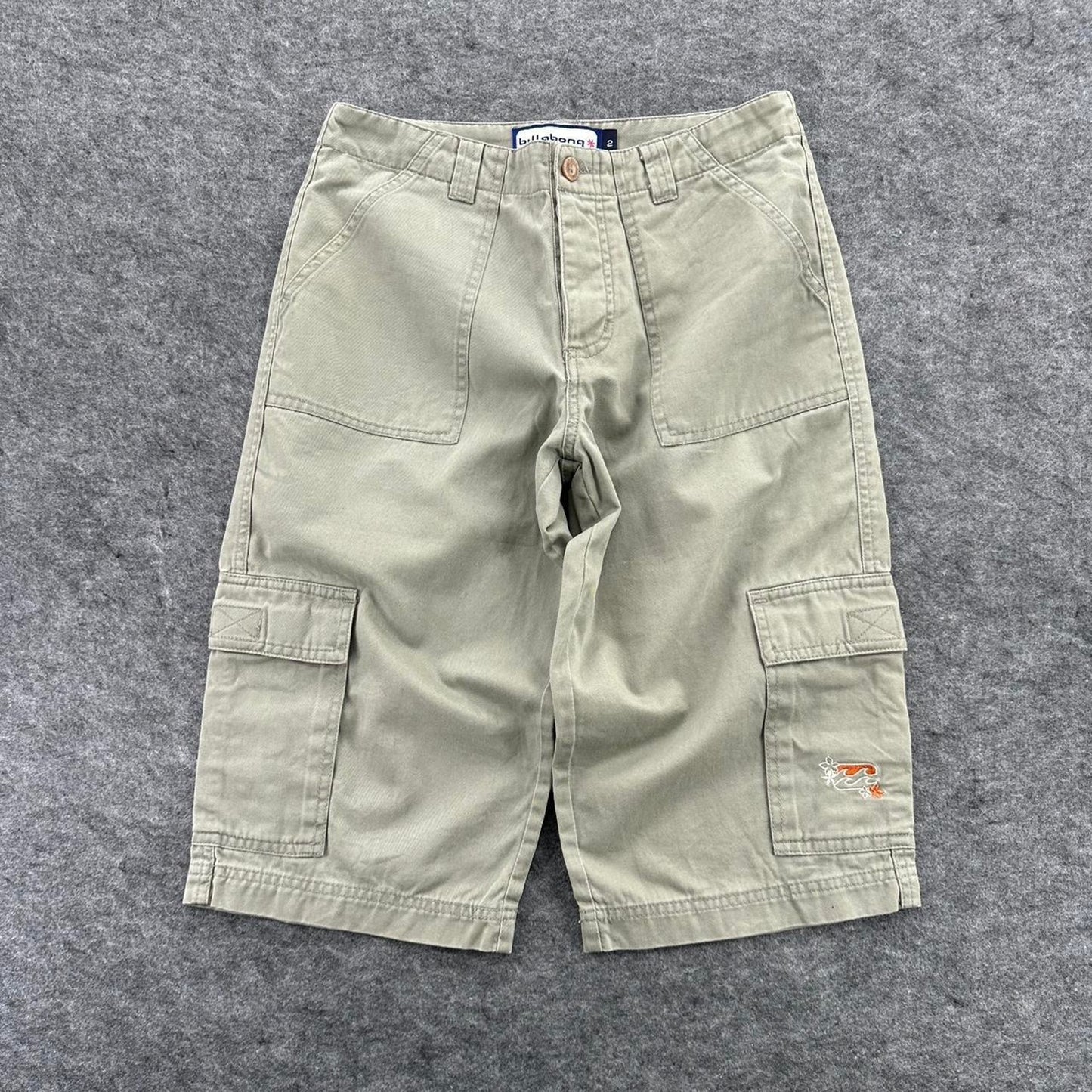 Billabong women khaki cargo shorts