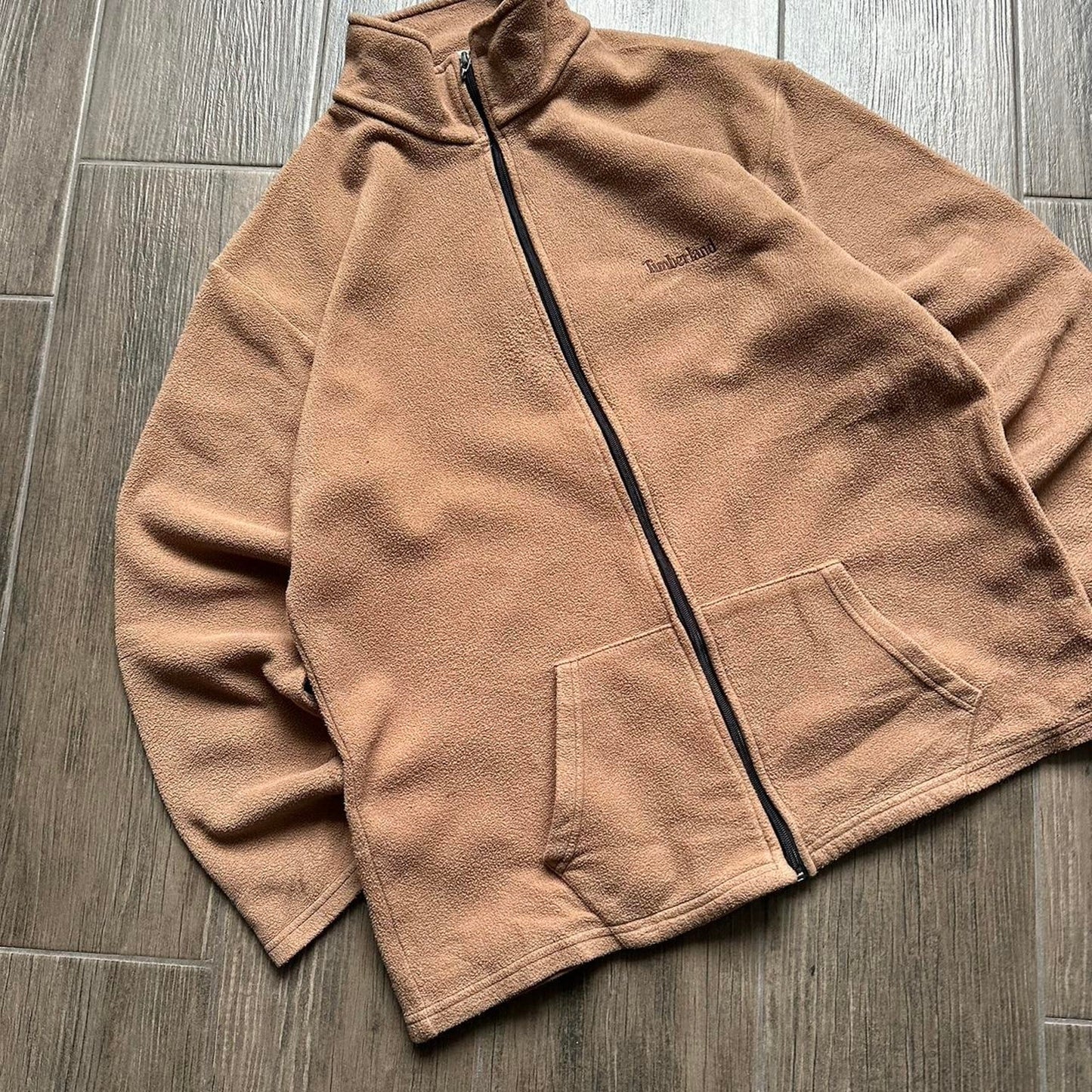 Timberland cream zip winter fleece S jacket