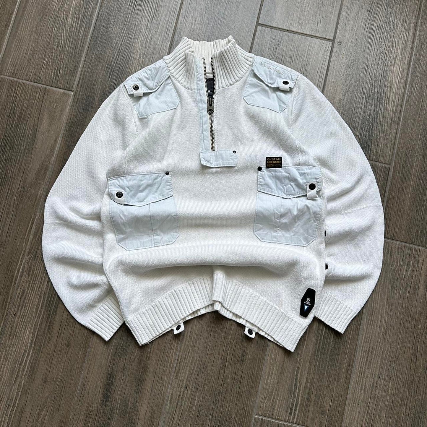 G Star Raw Y2k Japanese style knitted zip M jumper