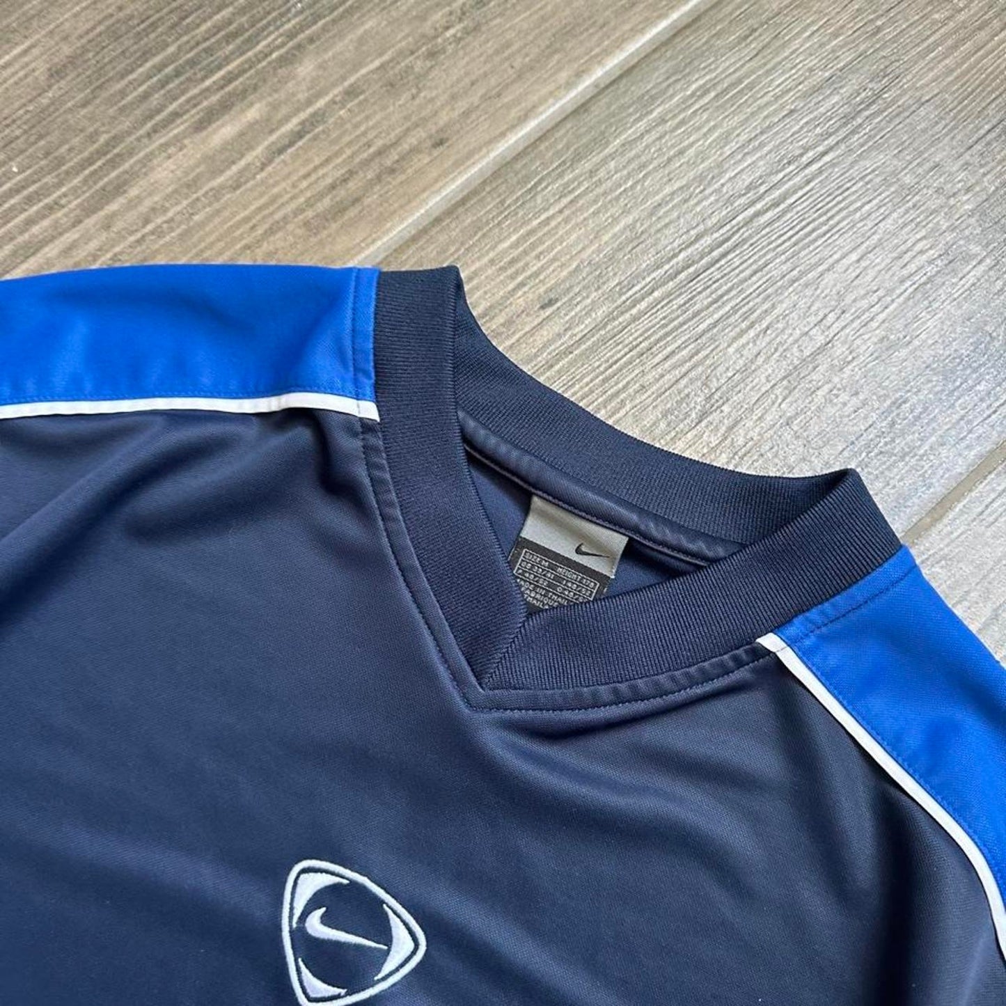 Nike Navy blue and white sportswear shirt