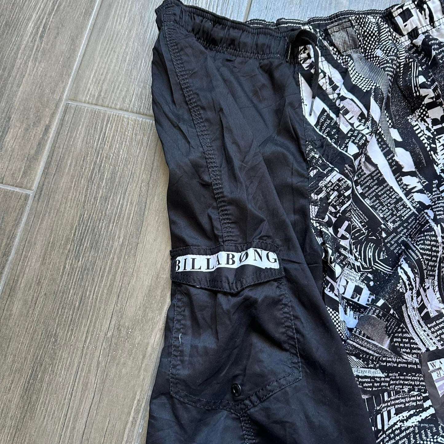 Billabong black and white swim
