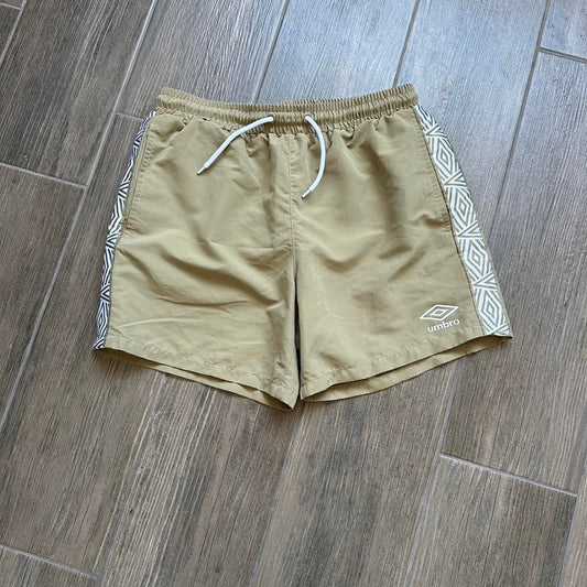 Umbro khaki shorts with white