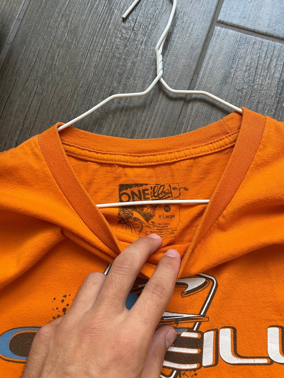 Oneill orange vintage baggy surf t-shirt