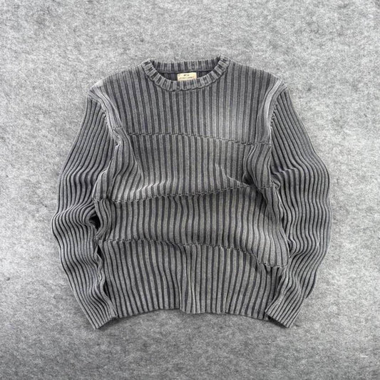 Y2K Ribbed Knit Sweater Size M
