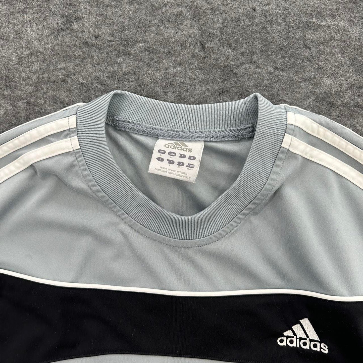 Adidas grey black striped