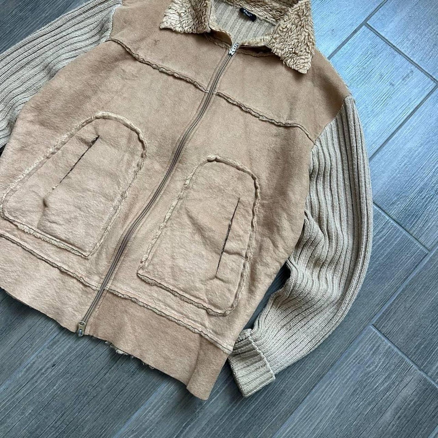 Y2k Japanese style vintage knitted jacket