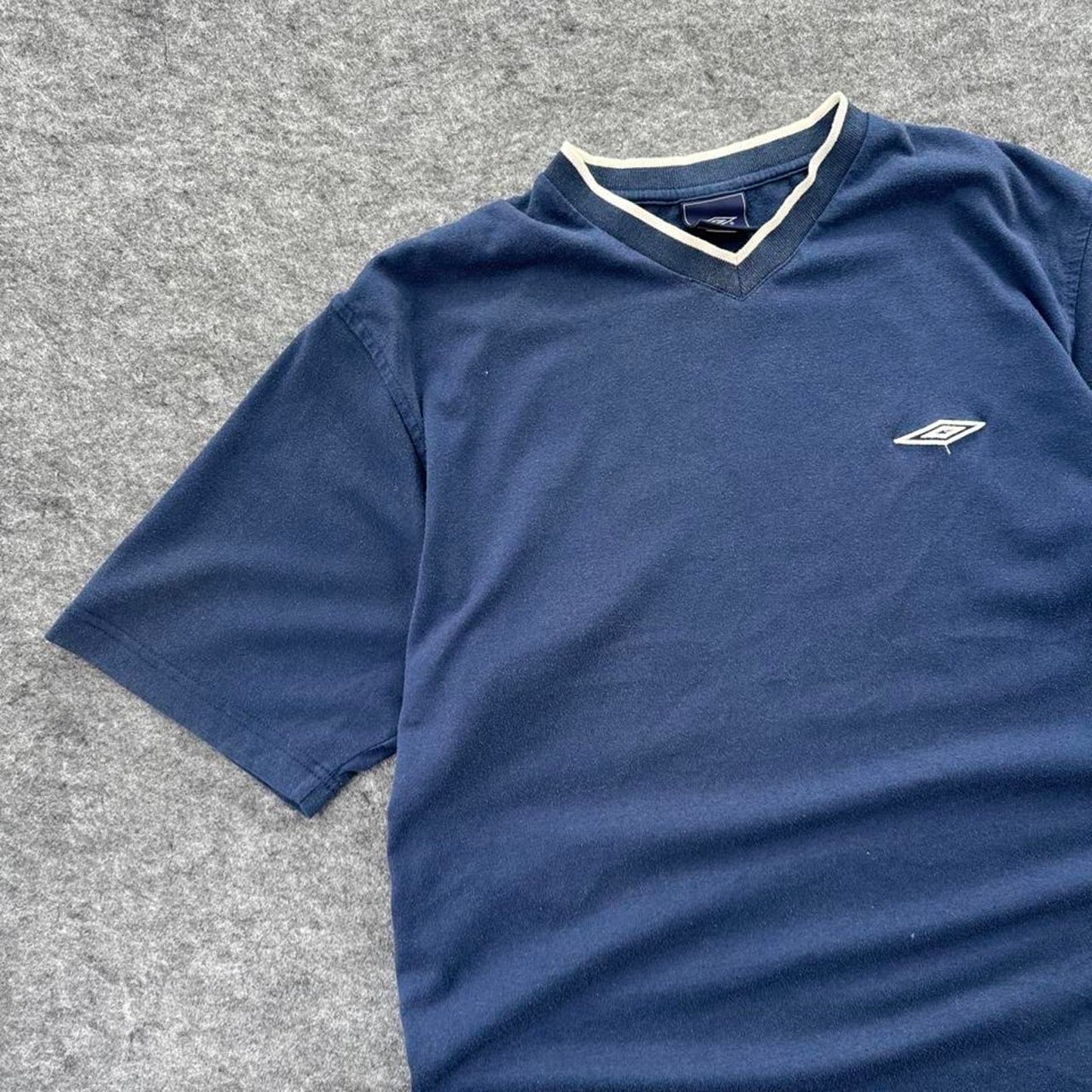 Navy blue umbro v neck t shirt