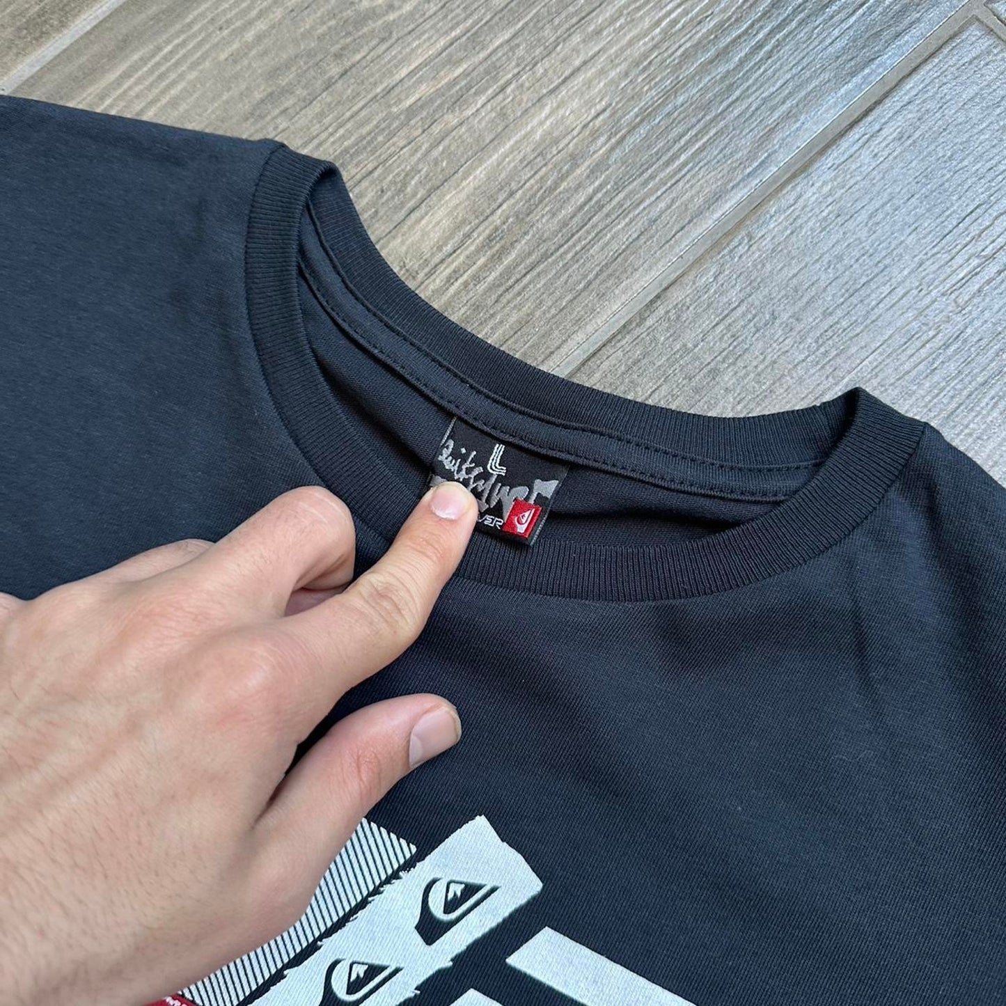Quiksilver black long sleeve shirt