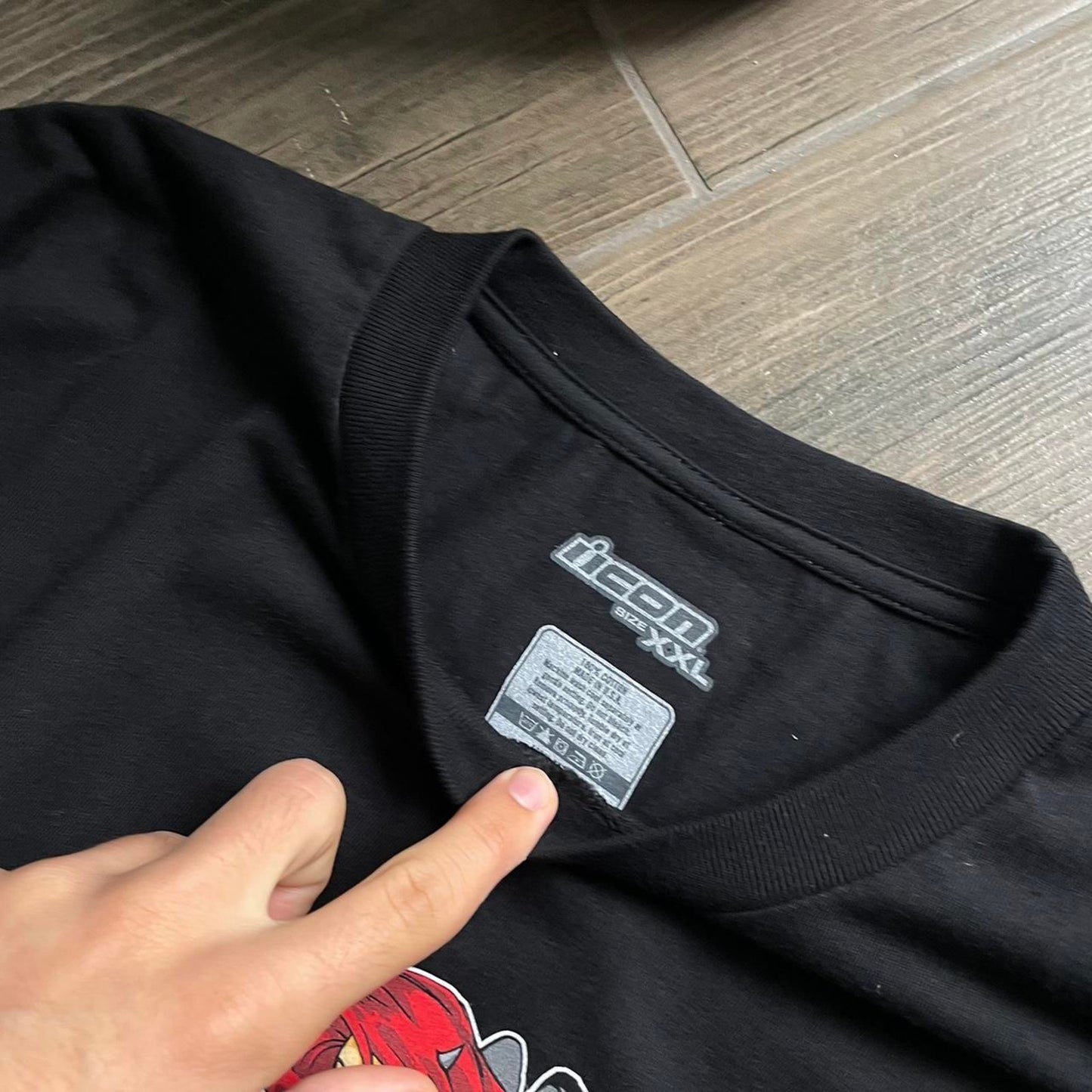 Icon y2k black streetwear baggy XXL tee