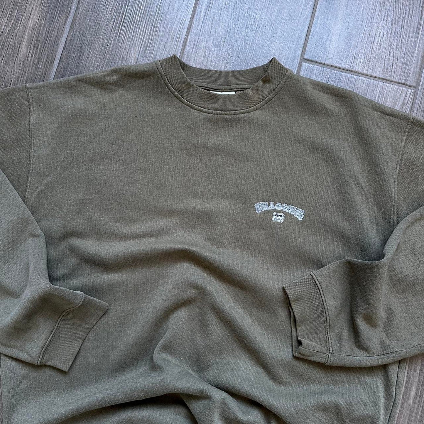Billabong khaki vintage surf sweatshirt