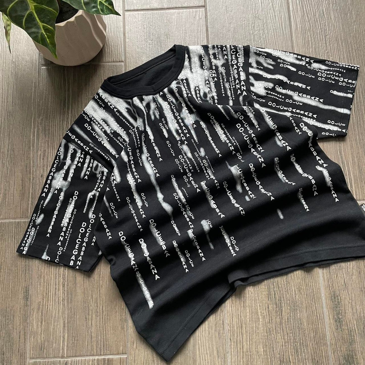 Dolce & Gabbana monogram y2k vintage black M tee