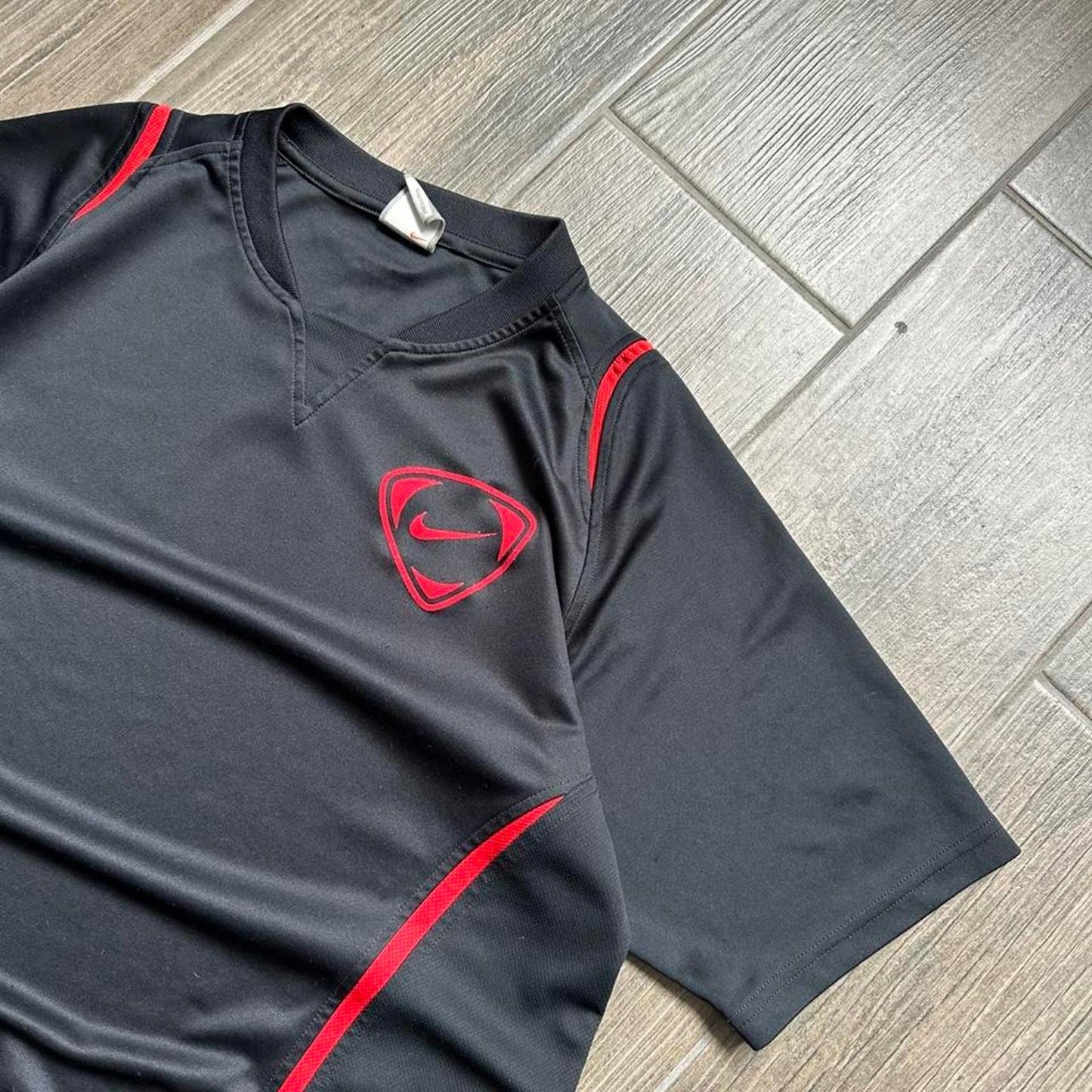 Nike black and red soccer jersey