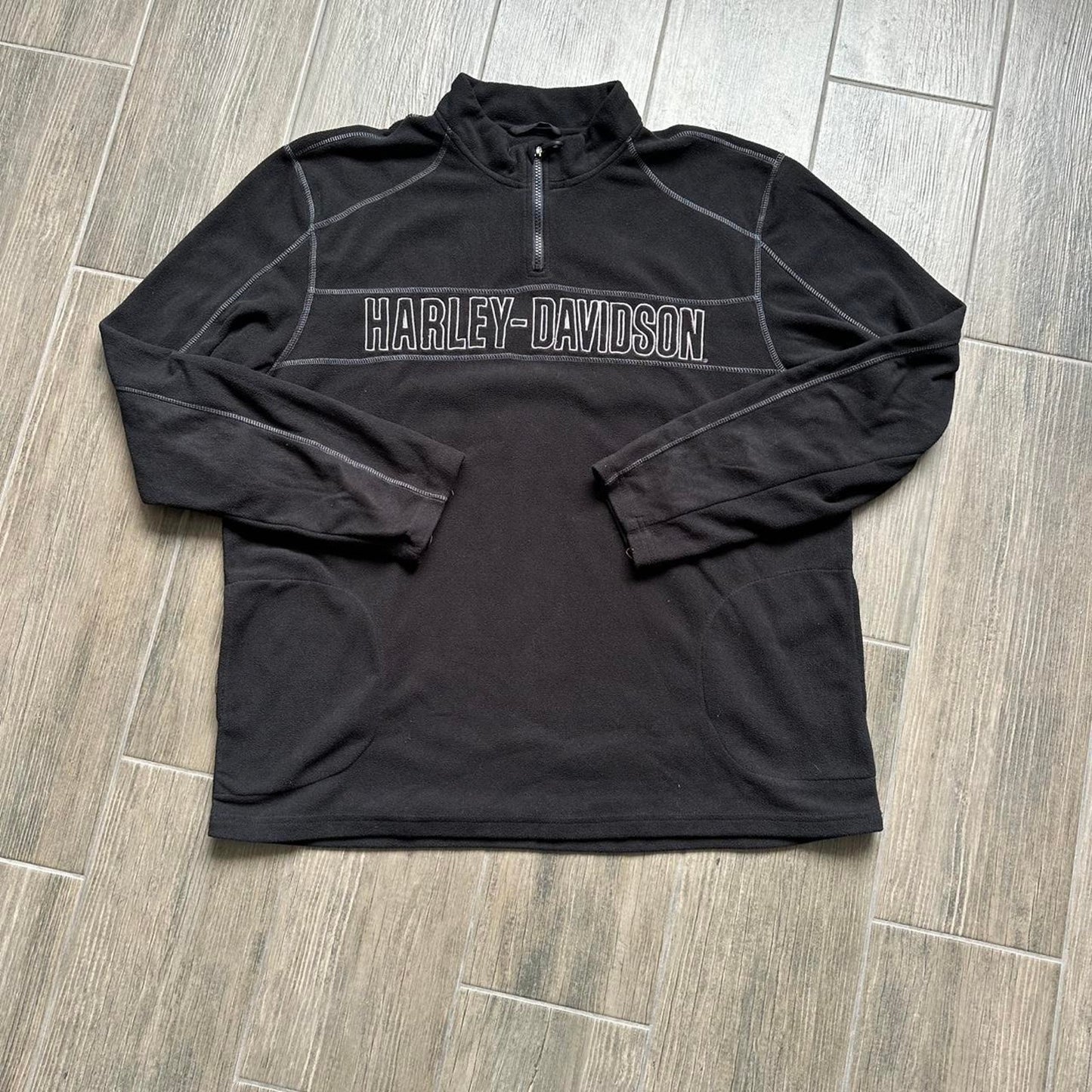 Harley davidson black quarter zip