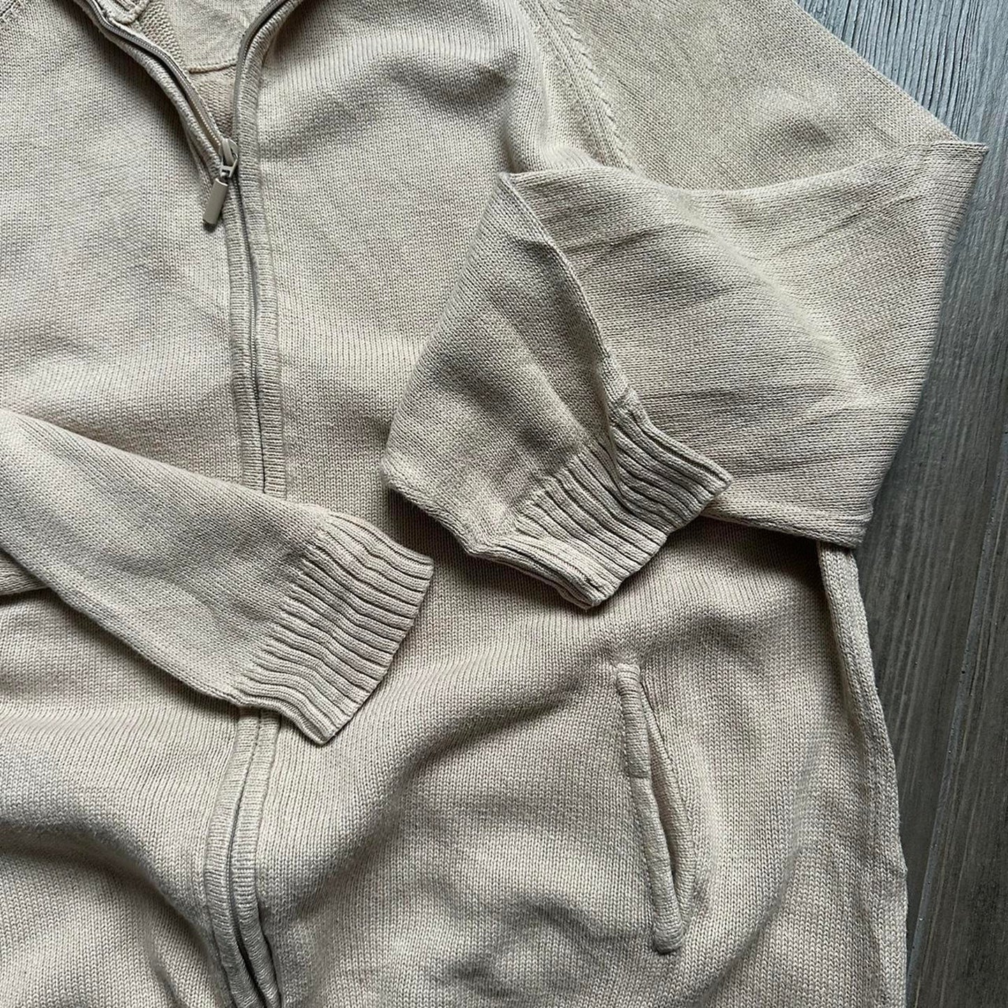 Y2k Japanese style knitted zip L jumper