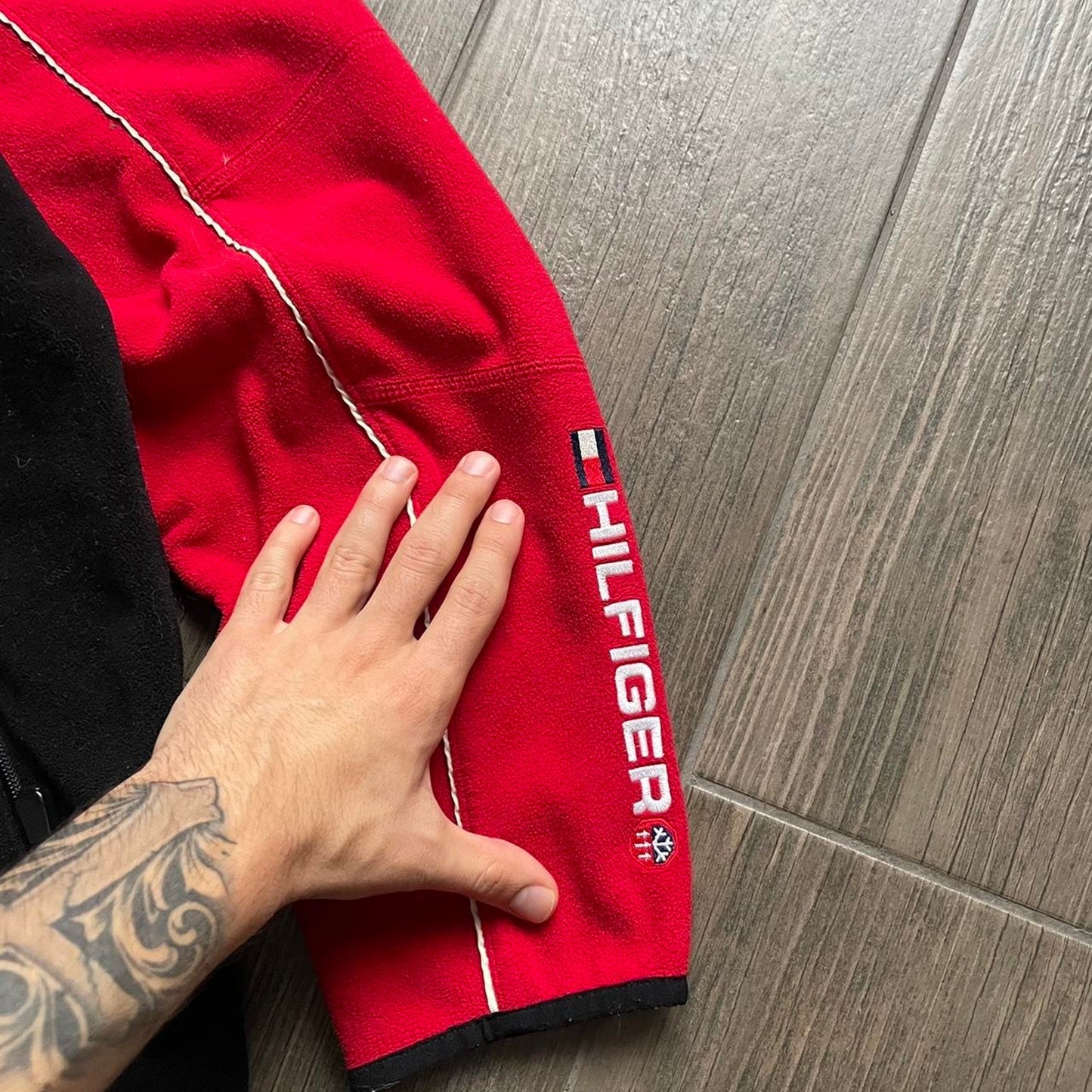 Tommy Hilfiger fleece zip gorpcore y2k jumper