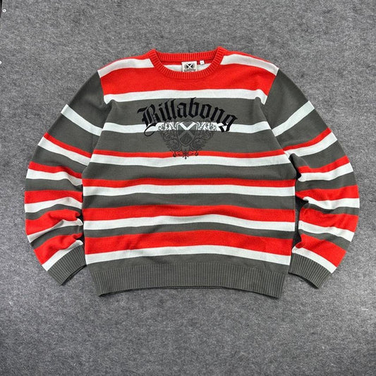 Billabong Y2K Striped Acrylic Sweater