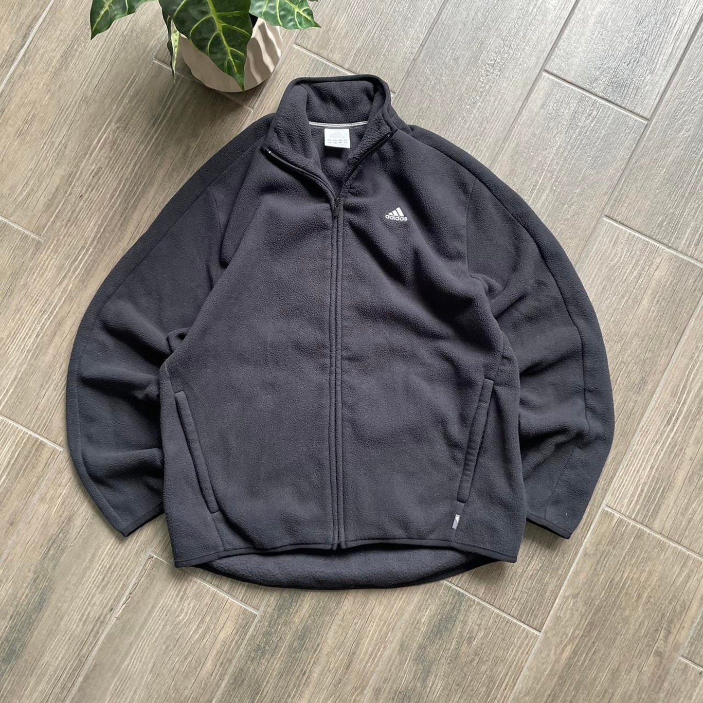 Adidas black fleece winter jumper