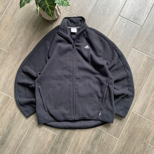 Adidas black fleece winter jumper