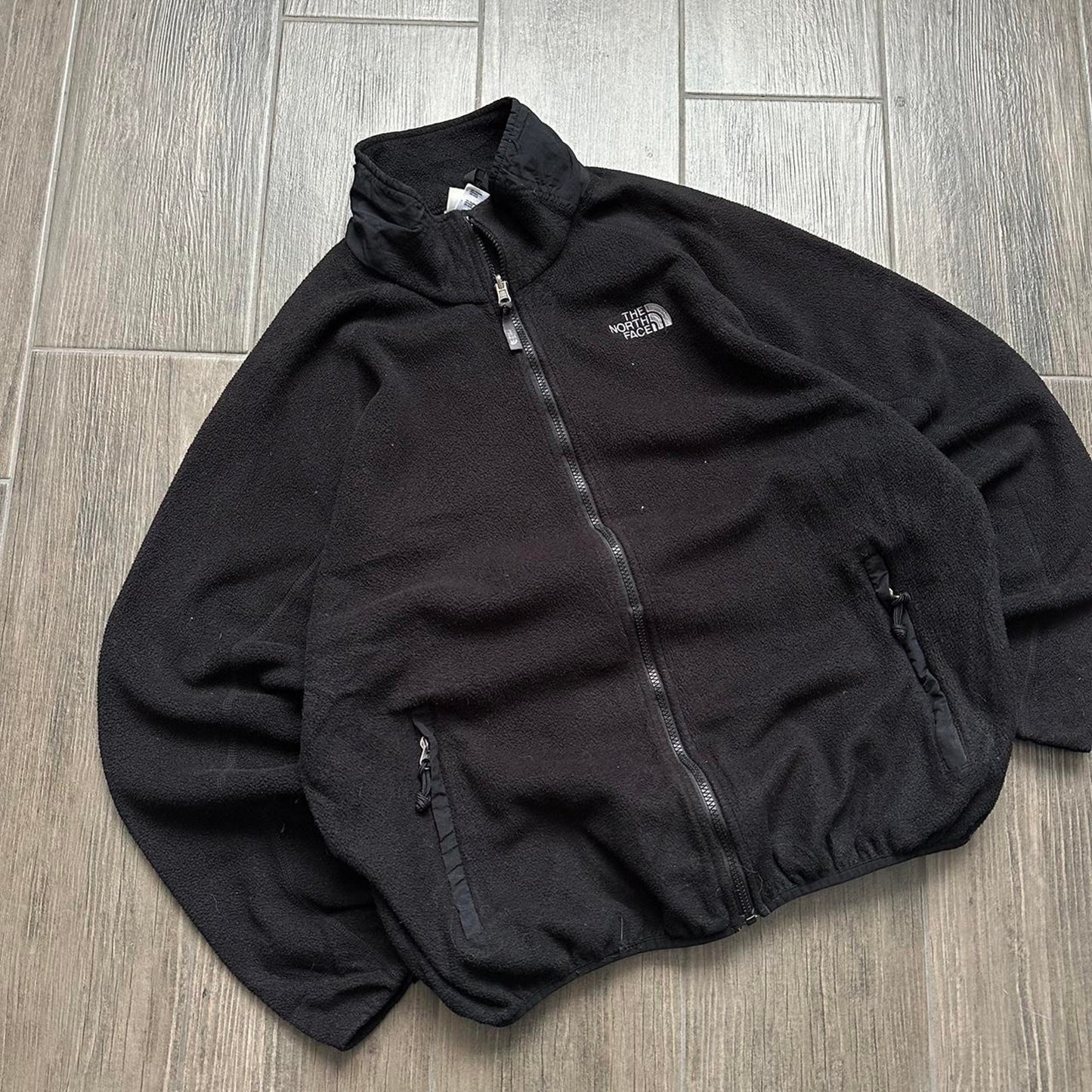 The North Face black zip winter fleece jacket