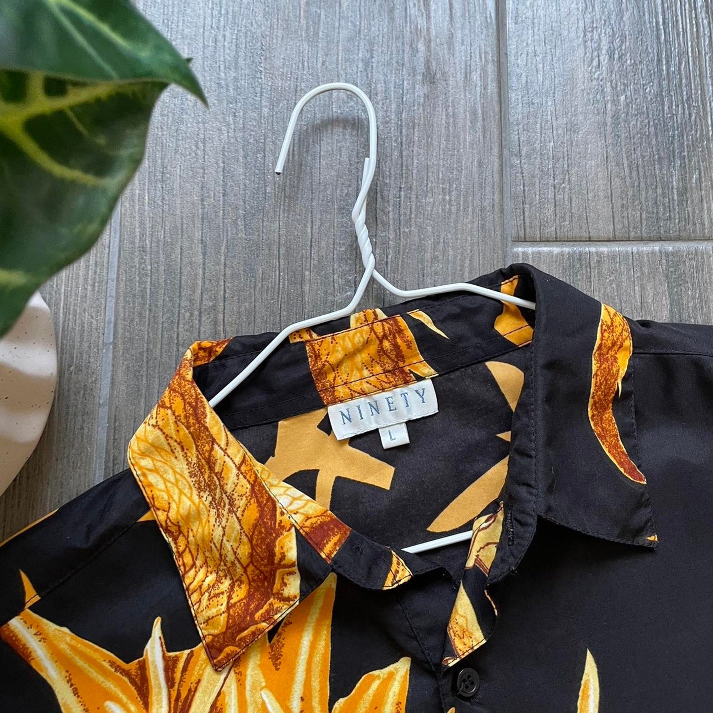 Vintage Versace style gold dragon Japanese shirt