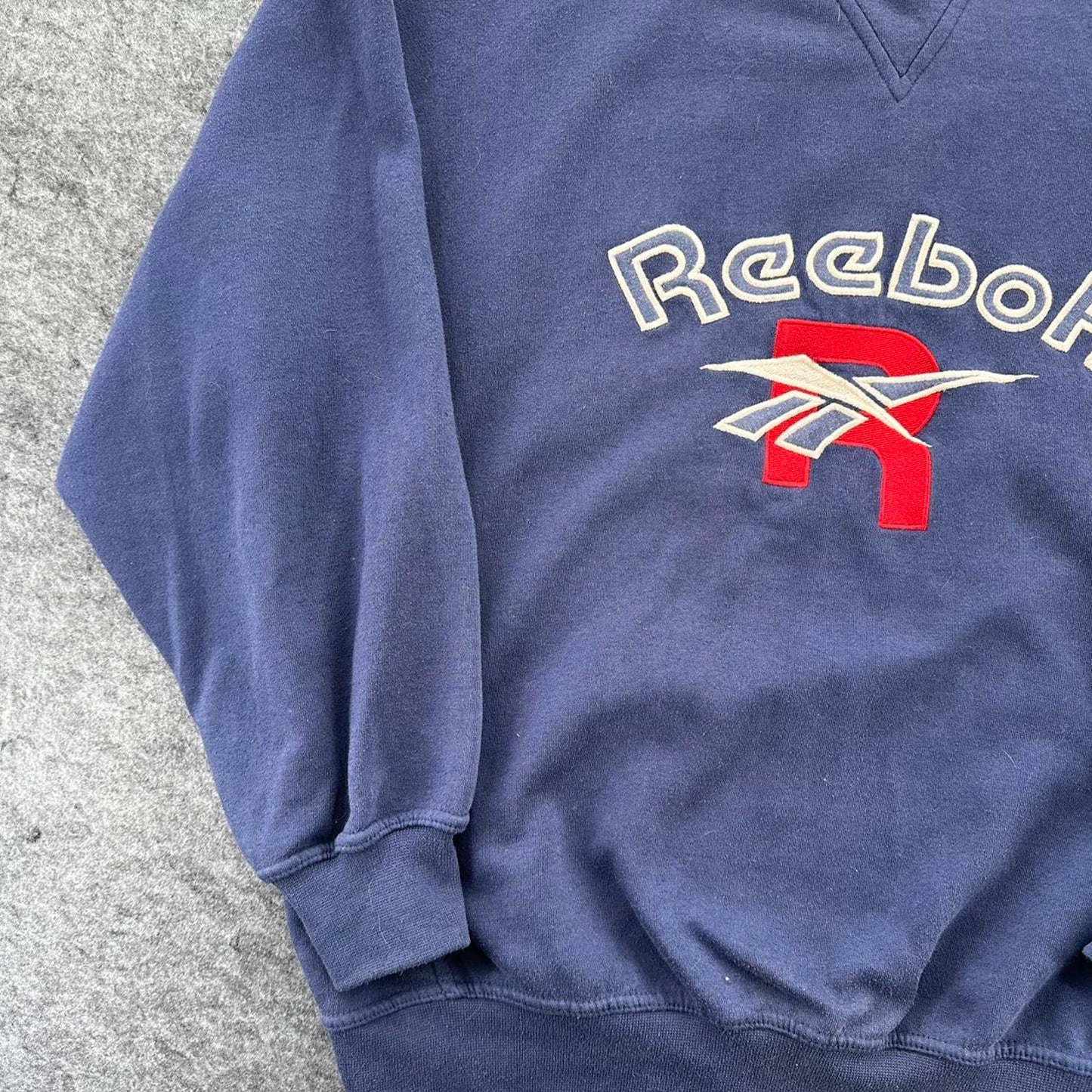 90s reebok spellout logo sweatshirt