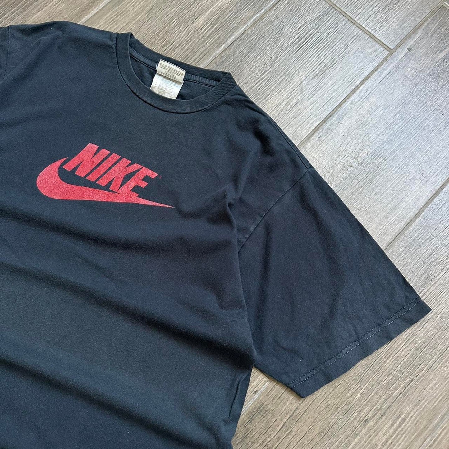 Nike black cotton t-shirt with red logo