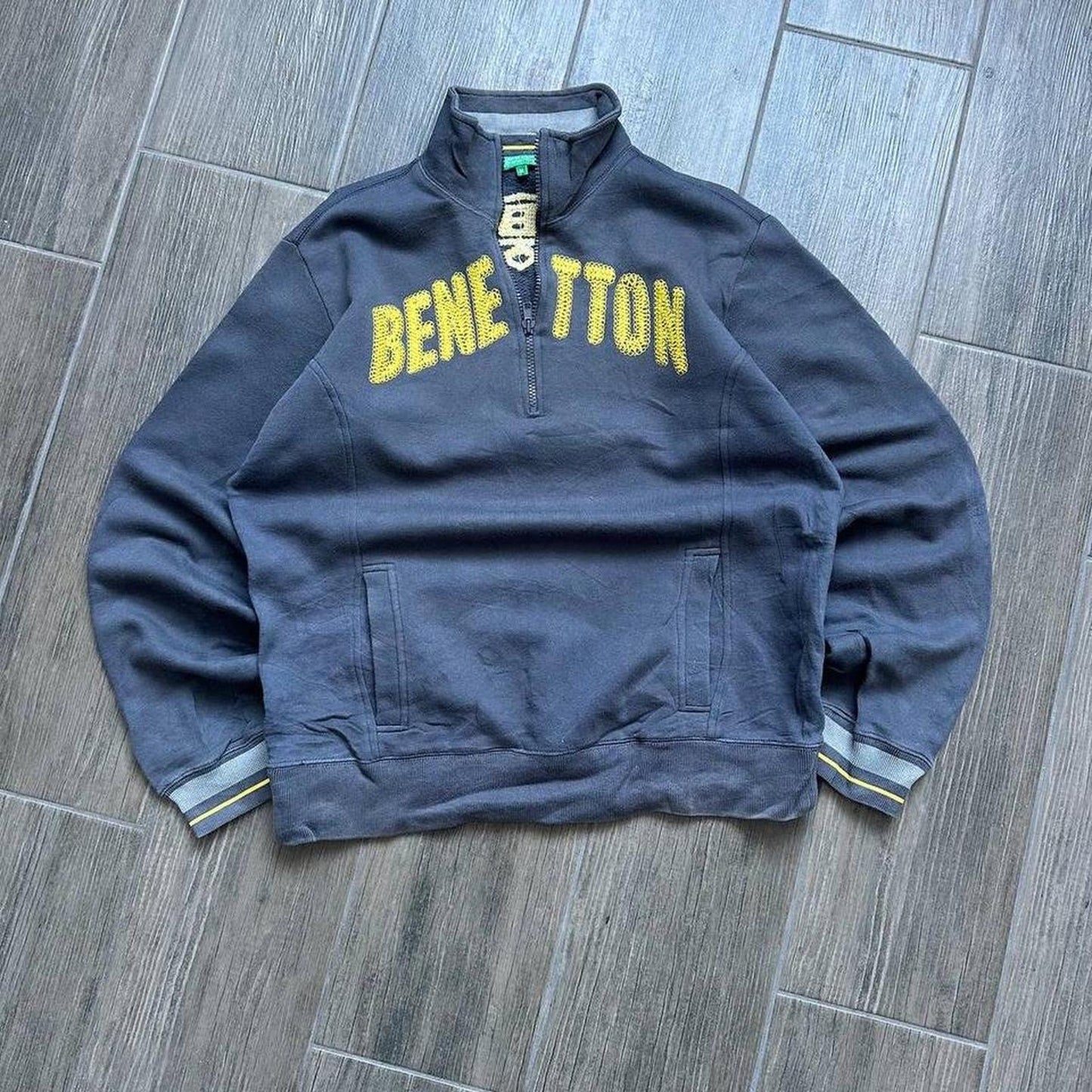 Benetton zip y2k vintage jumper