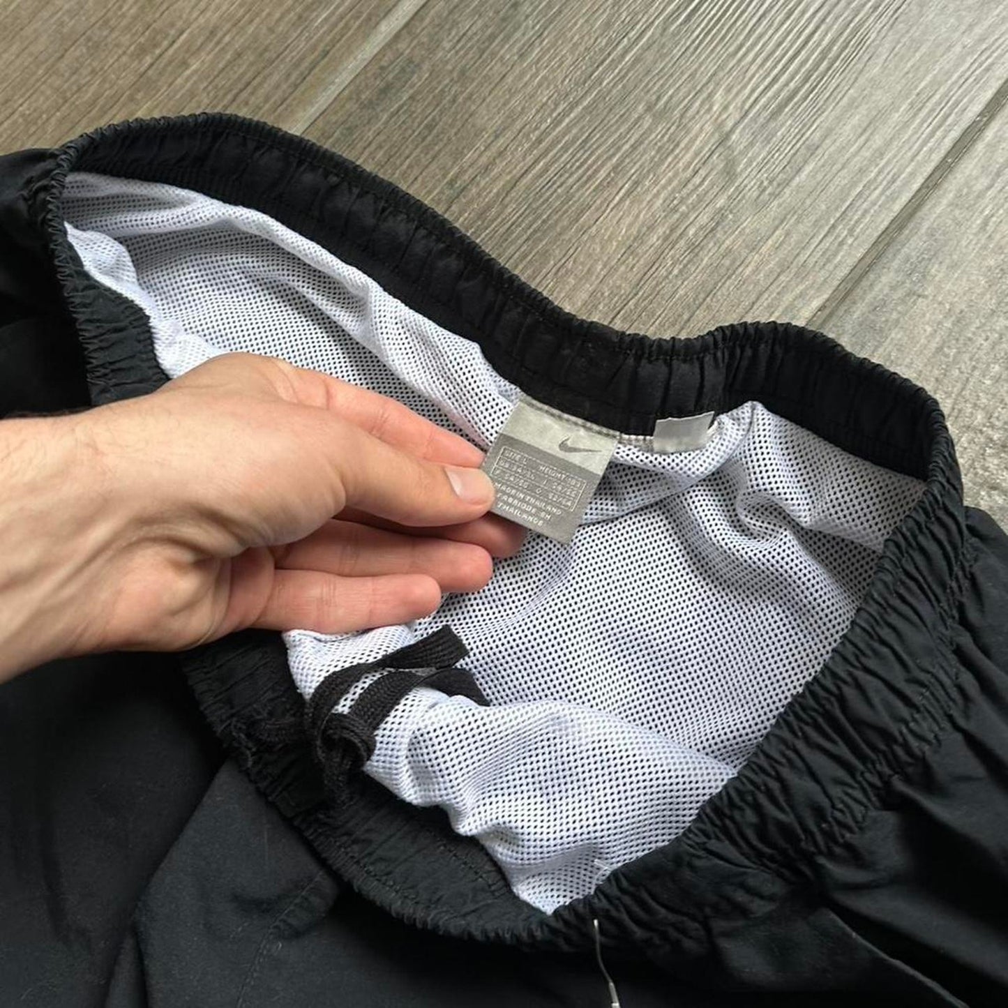 Nike black shorts with white