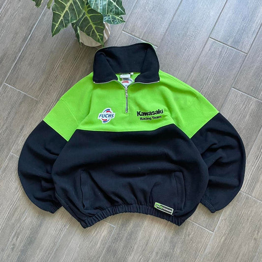 Kawasaki y2k moto fleece jumper