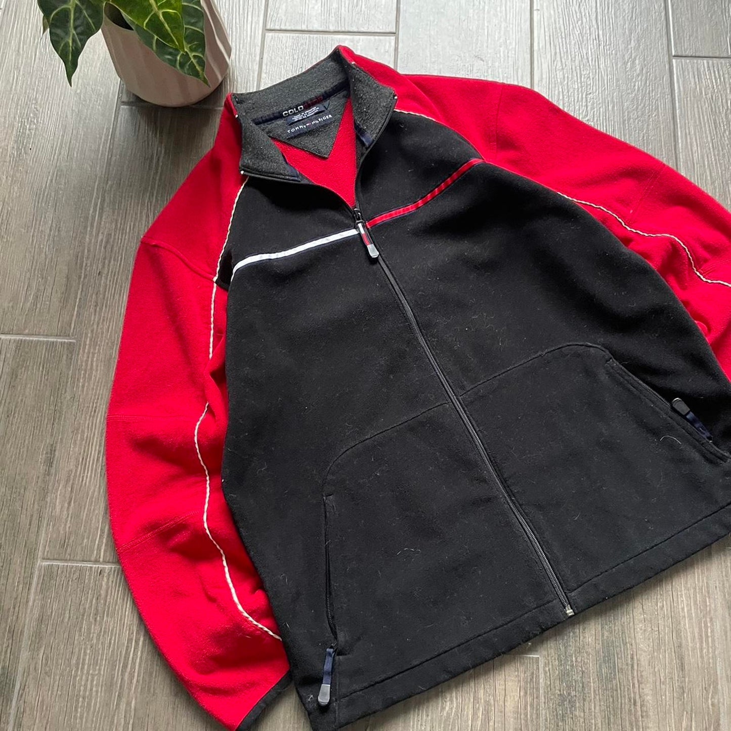 Tommy Hilfiger fleece zip gorpcore y2k jumper