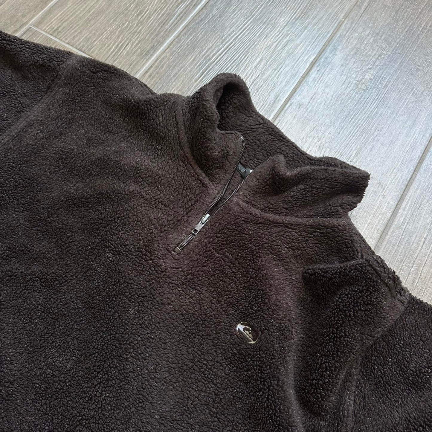 Quiksilver brown quarter zip fleece