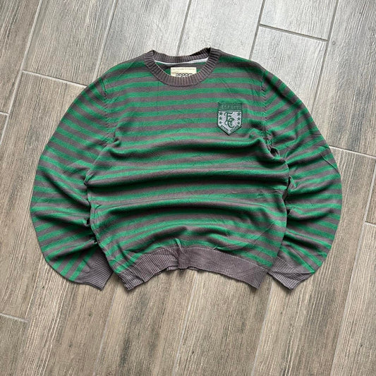 Vintage Esprit Japanese style knitted striped M jumper