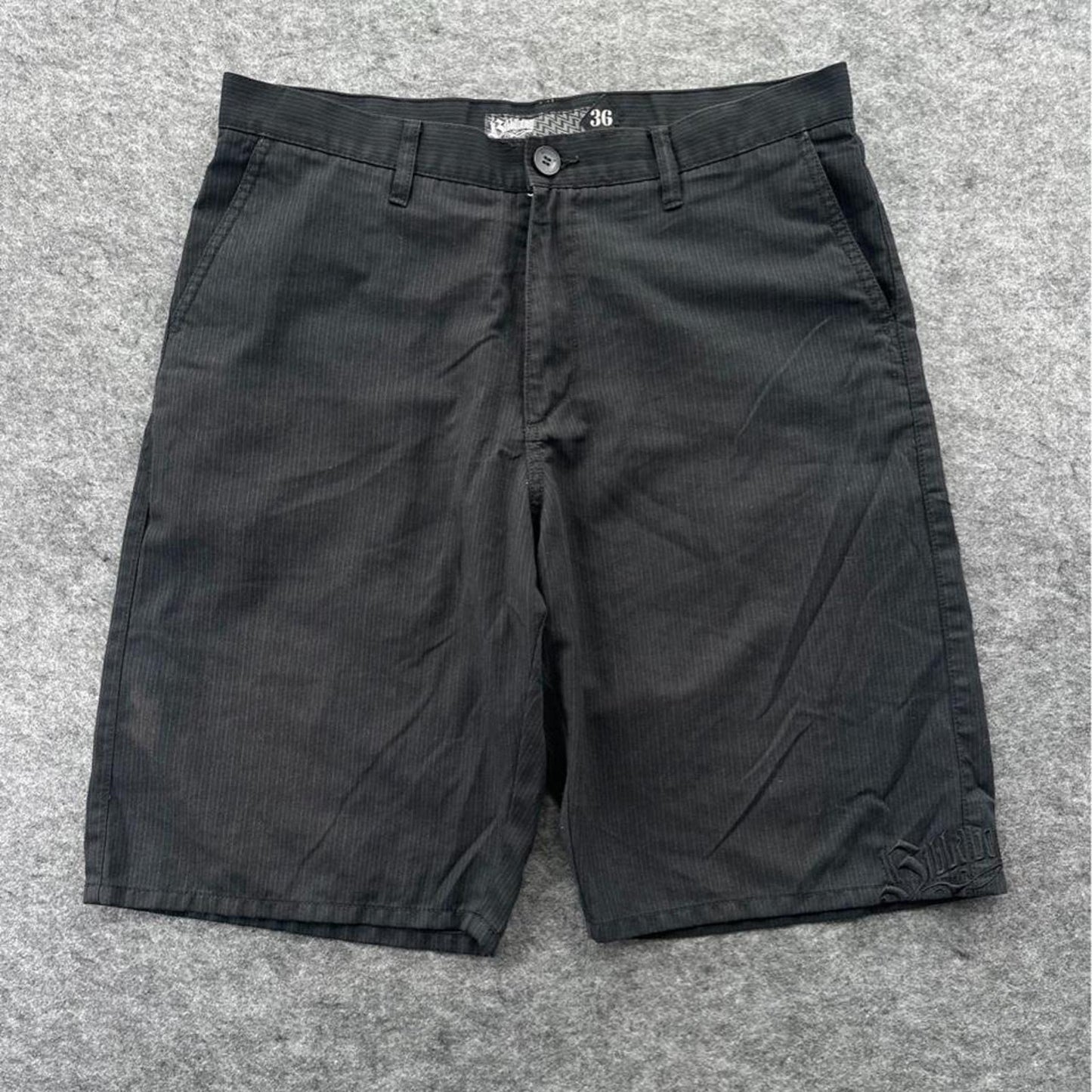 Billabong black pinstripe baggy skater