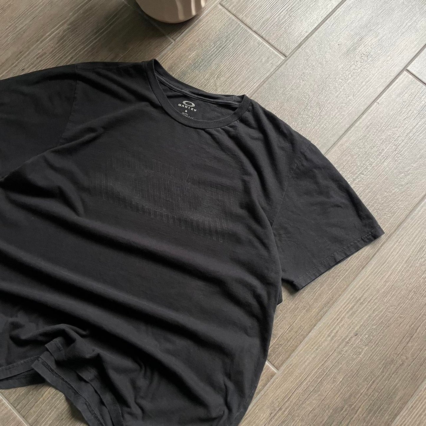 Oakley black y2k software streetwear tee