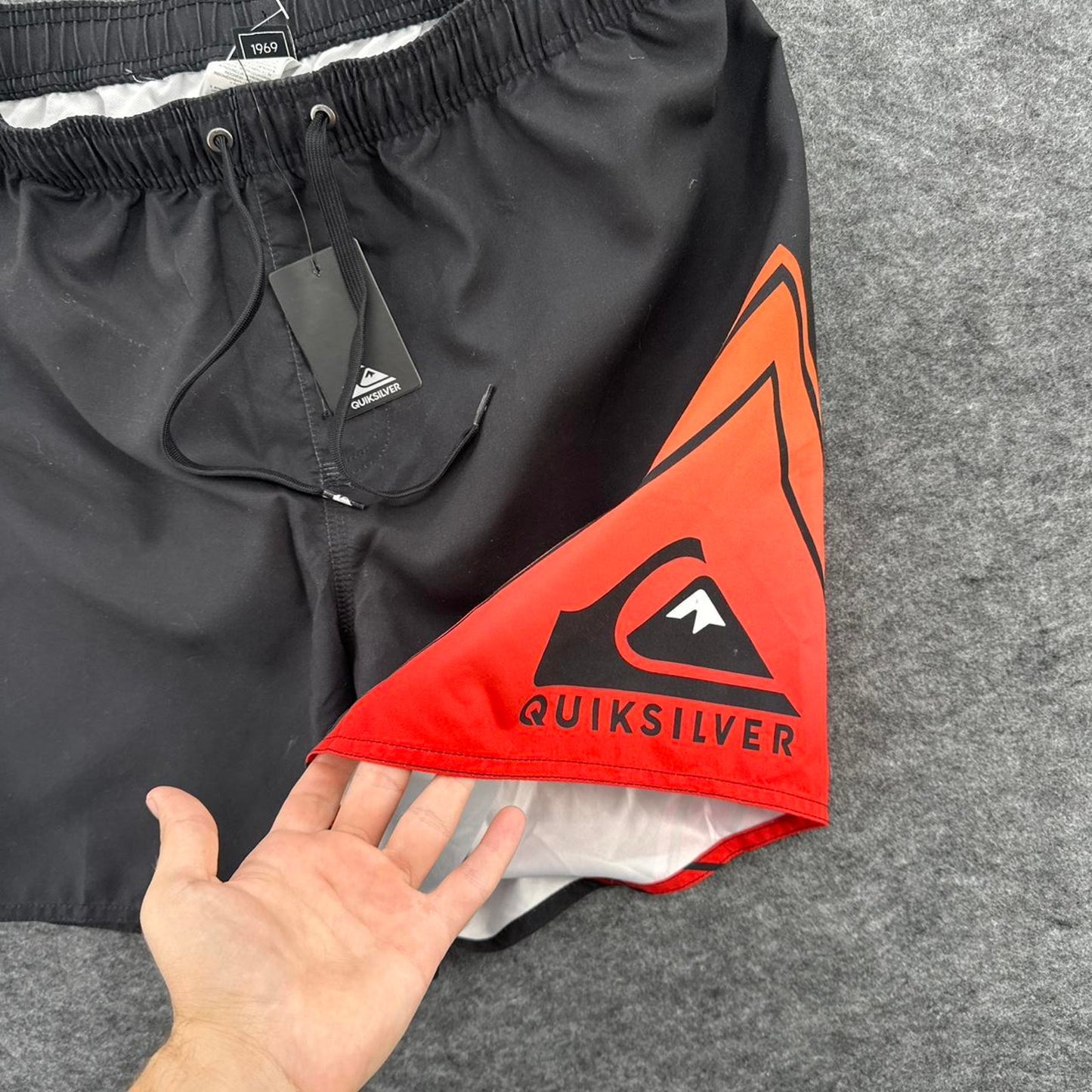 Quiksilver black swim shorts with
