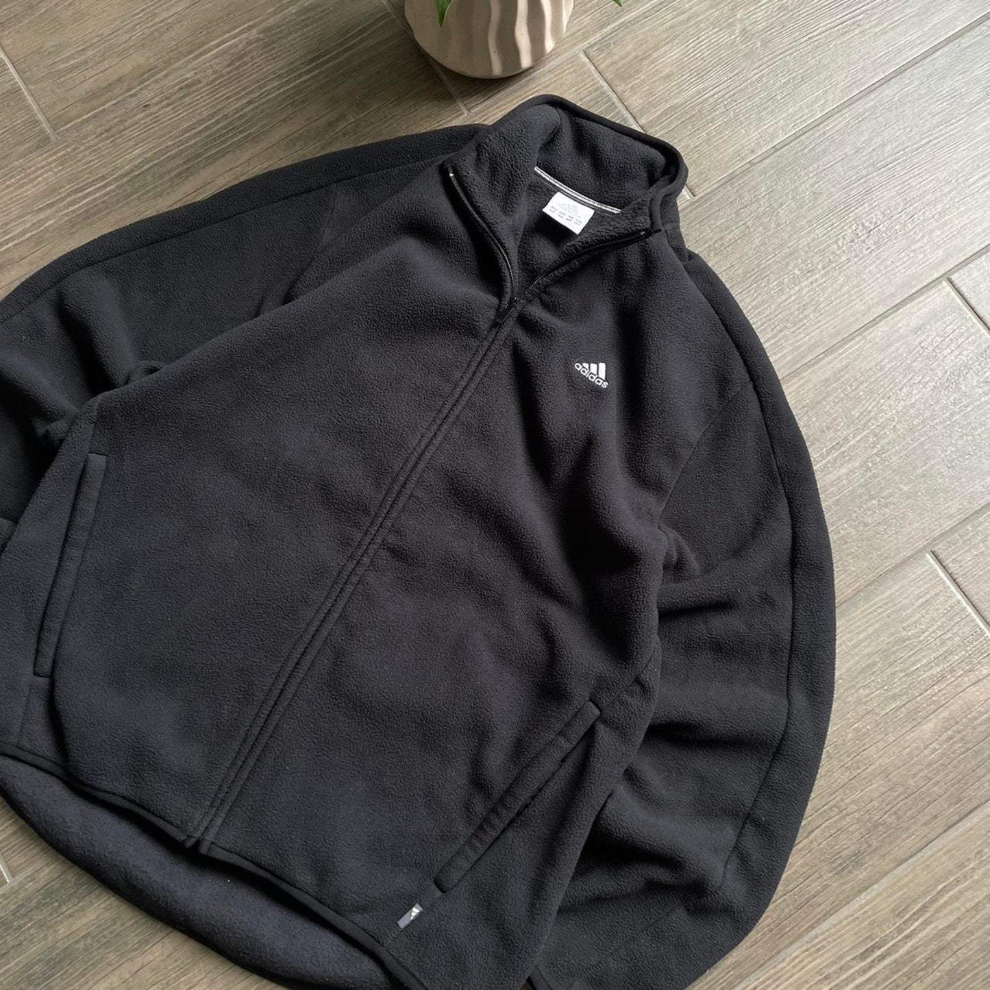 Adidas black fleece winter jumper