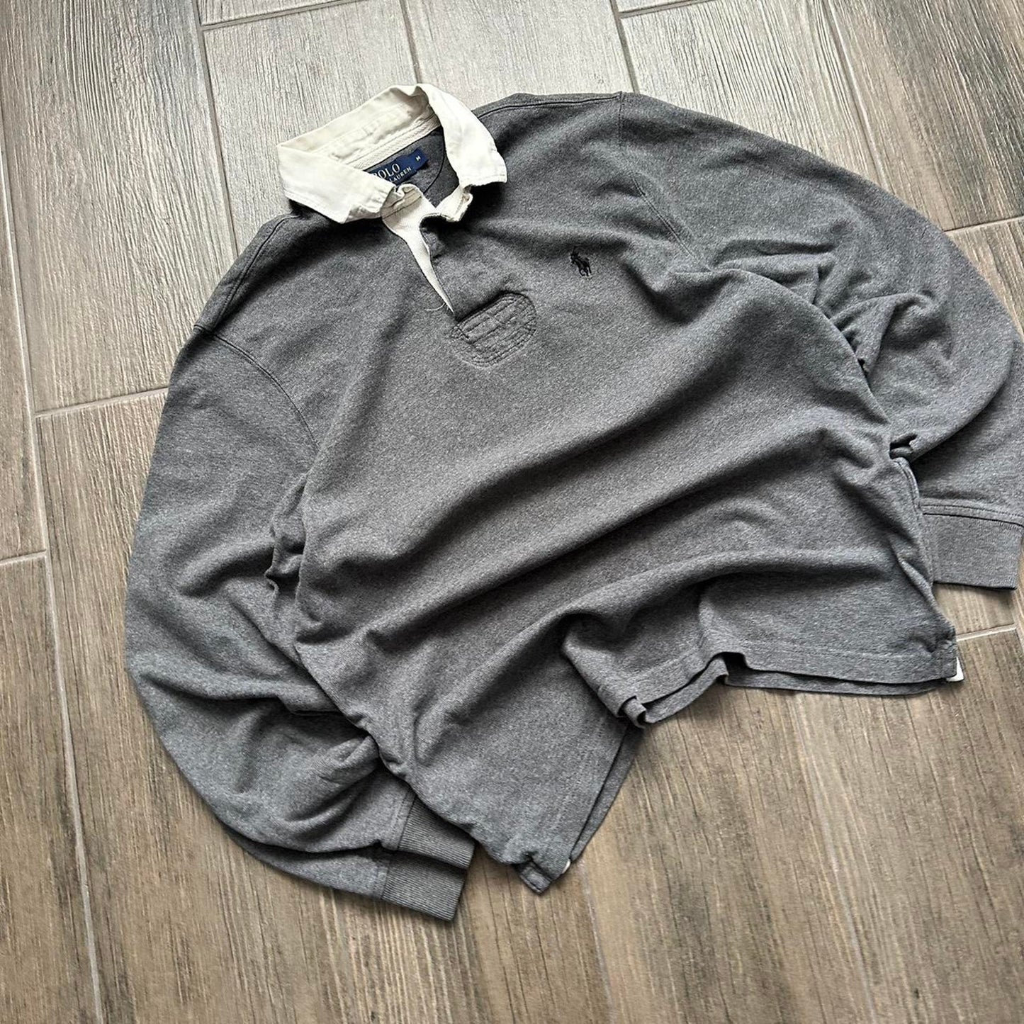 Polo Ralph Lauren y2k grey rugby jumper