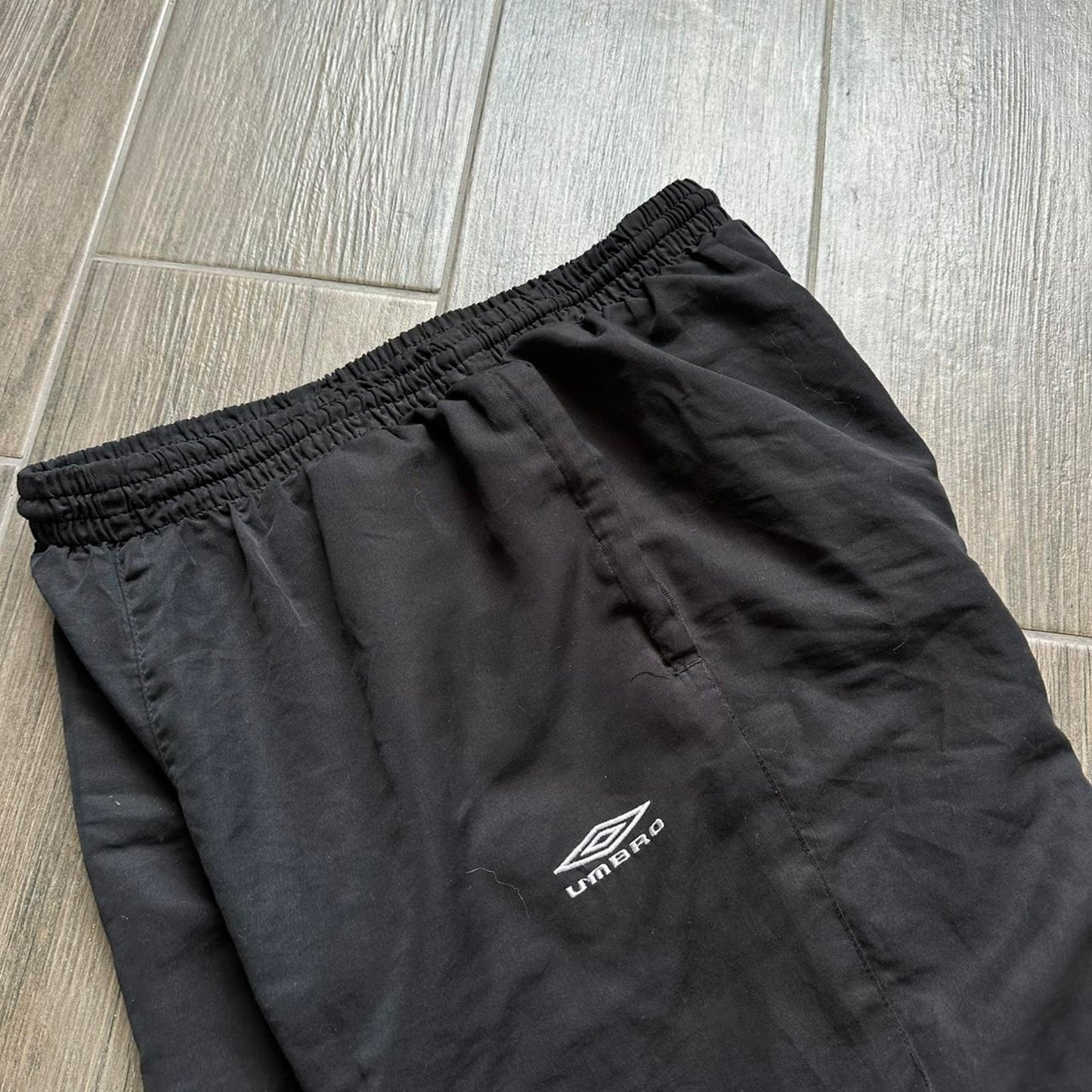 Black umbro track pants with