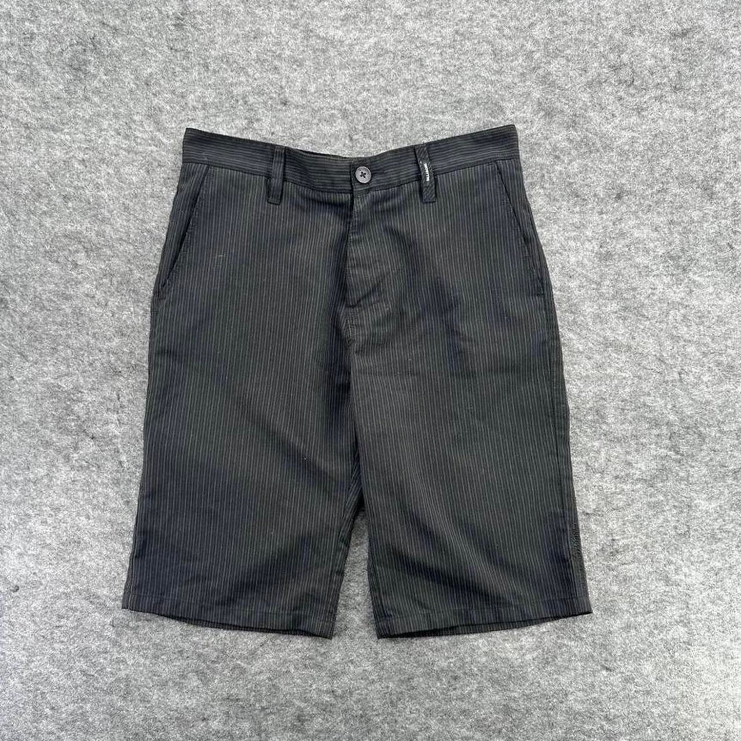 Billabong black pinstripe shorts with