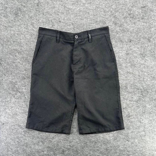 Billabong black pinstripe shorts with