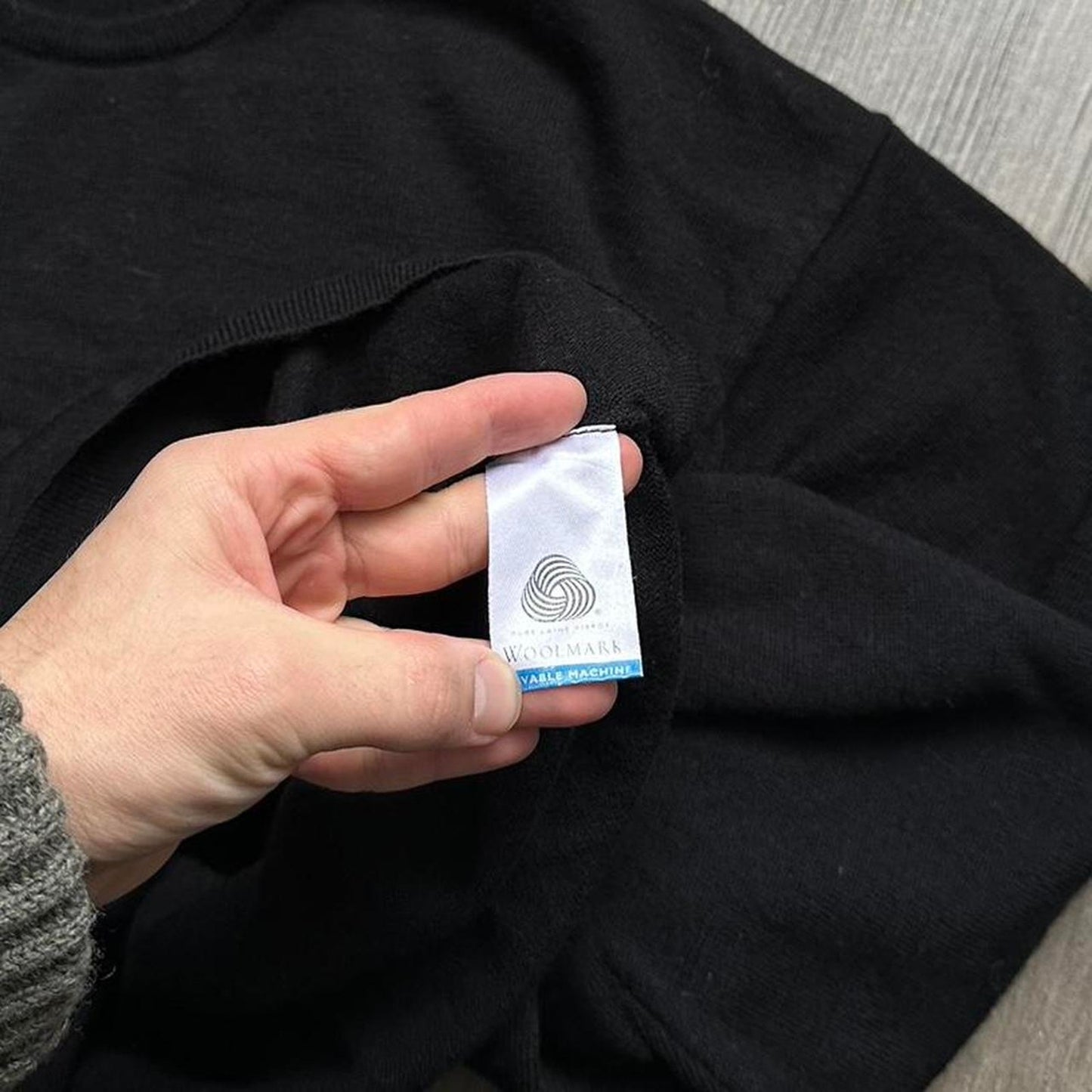 Lacoste black vintage wool L sweater