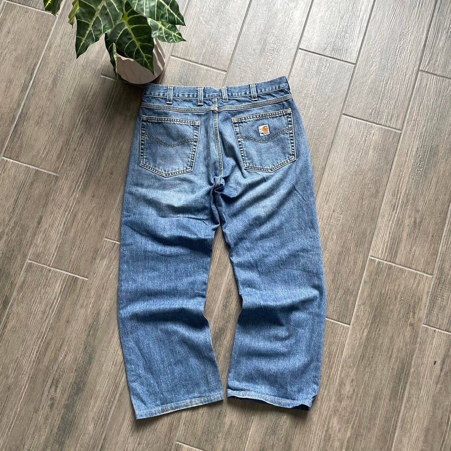 Carhartt distressed denim baggy jeans