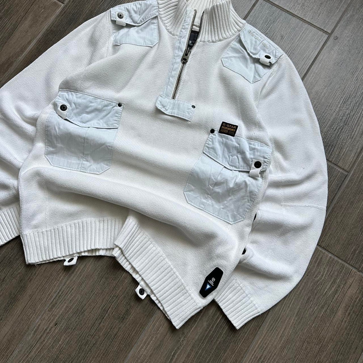 G Star Raw Y2k Japanese style knitted zip M jumper